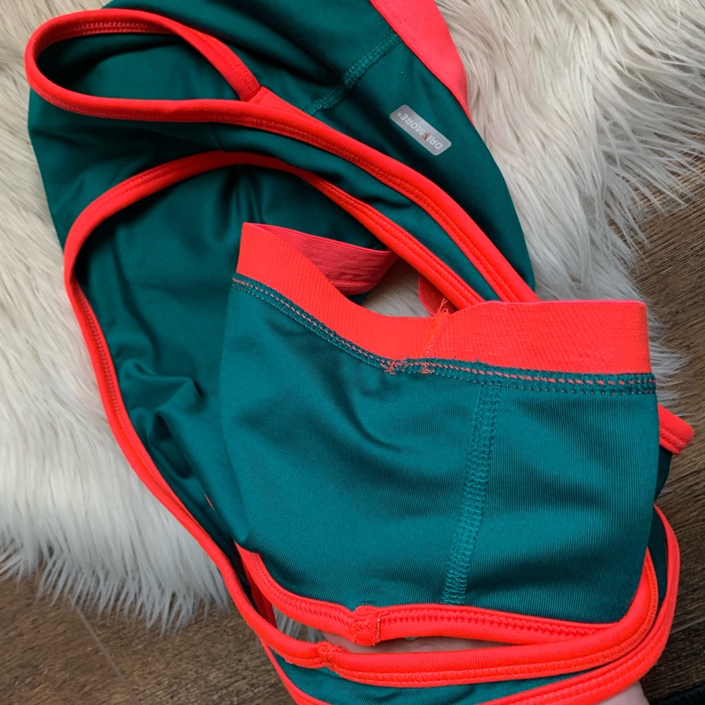 Danskin Teal and Coral Breathe Sports Bra - Picture 6 of 7